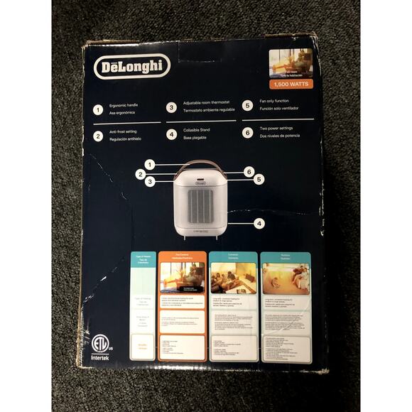 New DeLonghi Ceramic Heater HFX30C15 Italy Space Heater - Picture 2 of 5